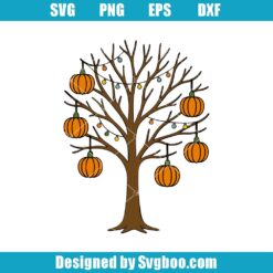 Pumpkin Tree Svg