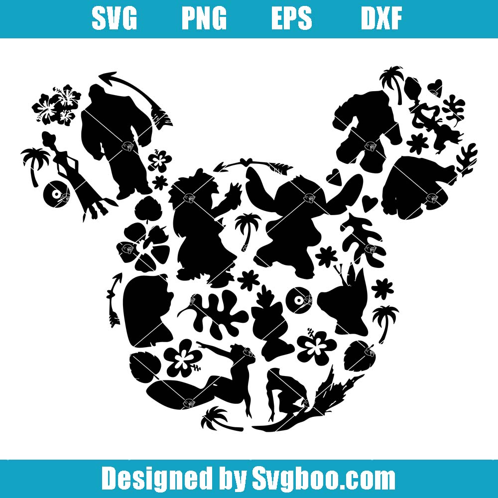 Stitch Mouse Head Svg, Matching Family Svg, Mouse Vacation Svg Stitch Mouse Head Svg