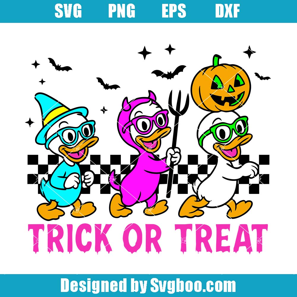 Trick Or Treat Halloween Svg, Halloween Duck Svg, Spooky Vibes Svg
