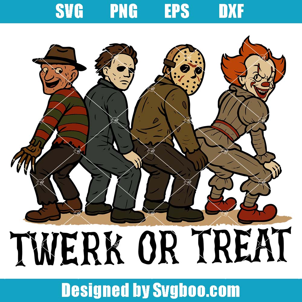 Trick Or Treat Svg, Funny Halloween Svg, Halloween Characters Svg Trick Or Treat Svg