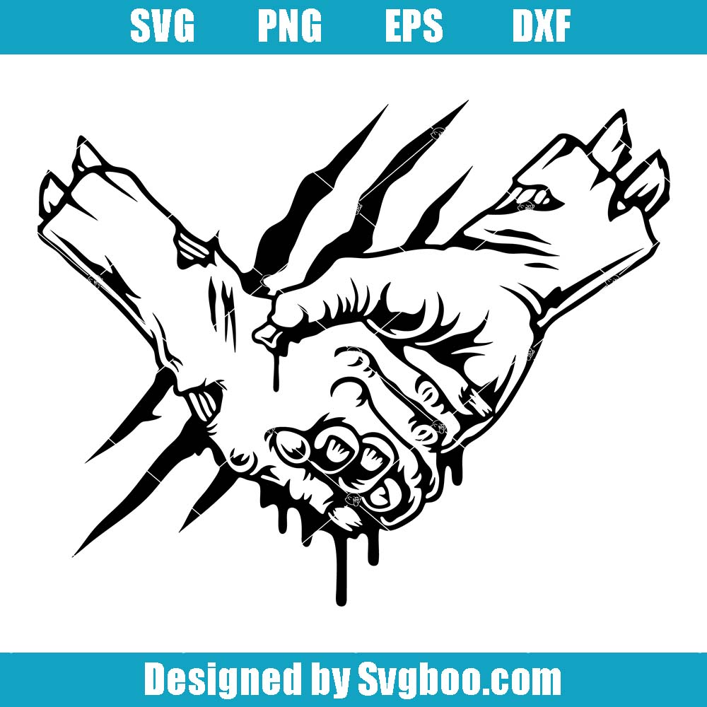 Zombie Hand Shake Svg, Zombie Land Svg, Happy Halloween Svg