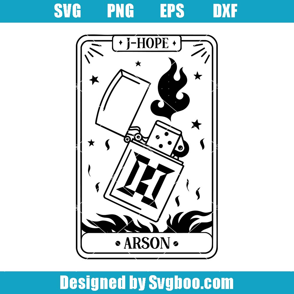 Arson Tarot Card Svg, KPop Sticker Savg, Jack In The Box Svg Arson Tarot Card Svg