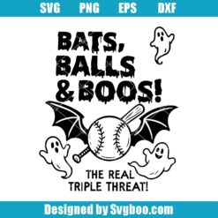 Bats Balls and Boos Svg