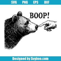 Boop! Bear Finger Touching Nose Svg