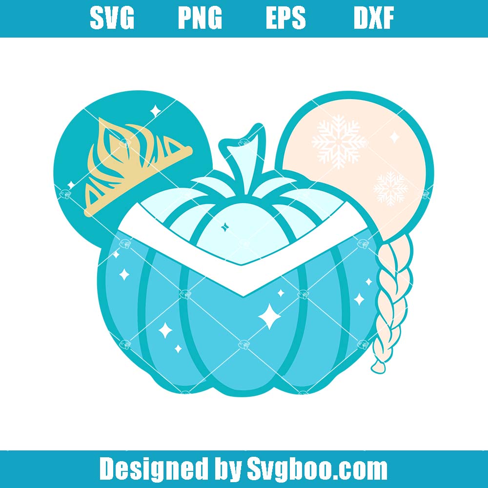 Frozen Princess Pumpkin Svg, Mickey Mouse Head Pumpkins Svg