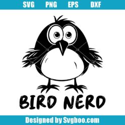 Funny Bird Nerd Svg