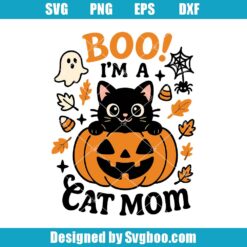 Halloween Cat Mom Svg