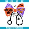 Halloween Nurse Stethoscope Coquette Bow Svg