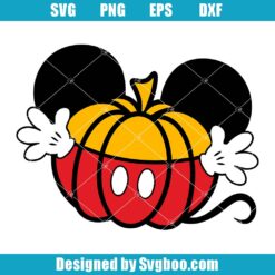 Mickey Mouse Character Pumpkin Svg