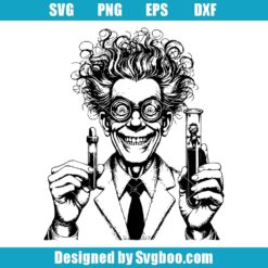 Quirky Scientist Design Elements Svg