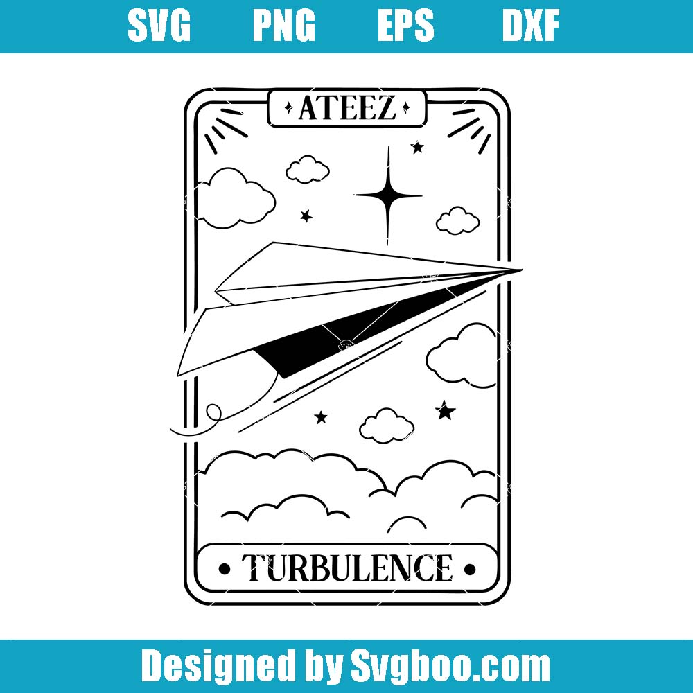 Turbulence Tarot Card Svg, Ateez KPop Svg, Ateez Sticker Svg Turbulence Tarot Card Svg