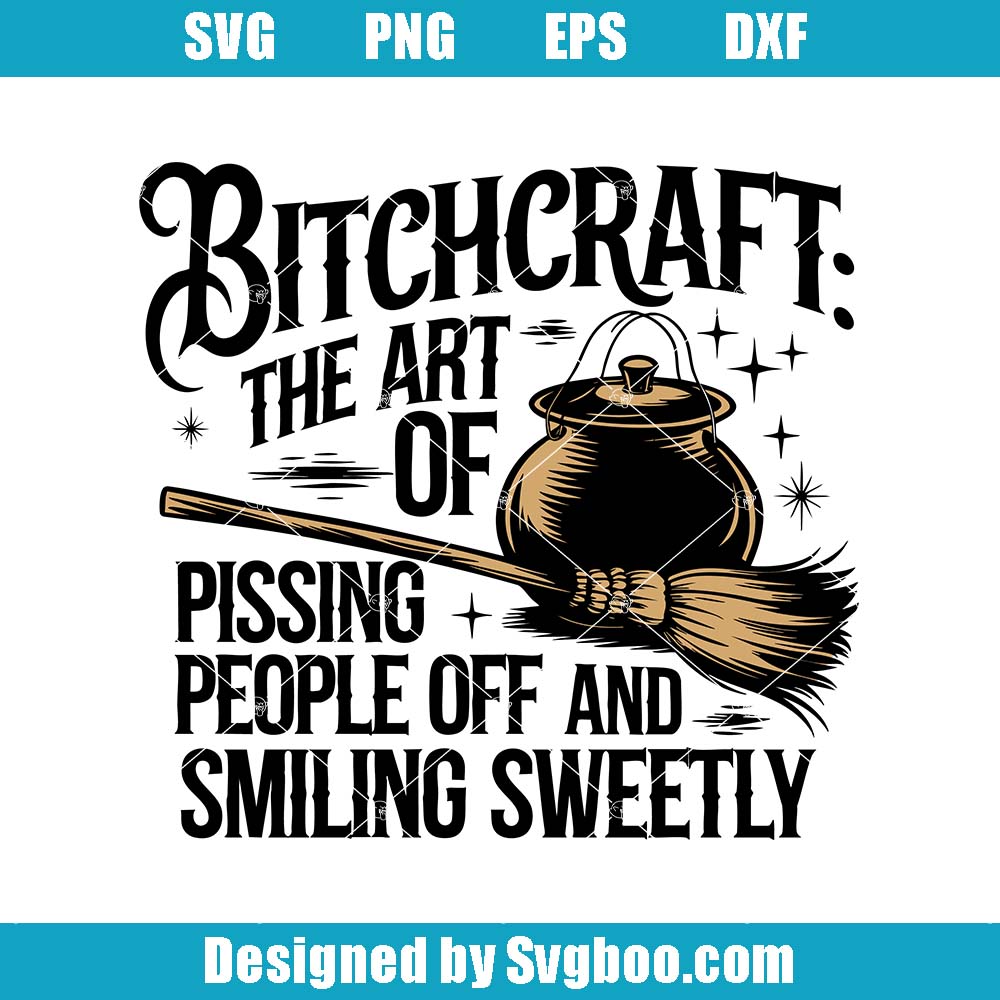 Bitch Craft Svg, Funny Halloween Svg, Retro Halloween Svg