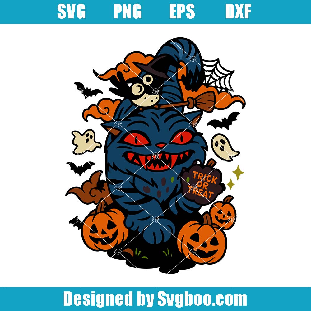 Derpy Tiger Halloween Svg, Funny Tiger Svg, Pumpkin Fall Vibes Svg