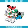 Mickey And Minnie Mouse School Svg
