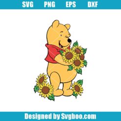 Winnie The Pooh Sunflower Svg