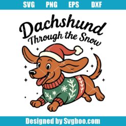 Dachshund Through The Snow Svg
