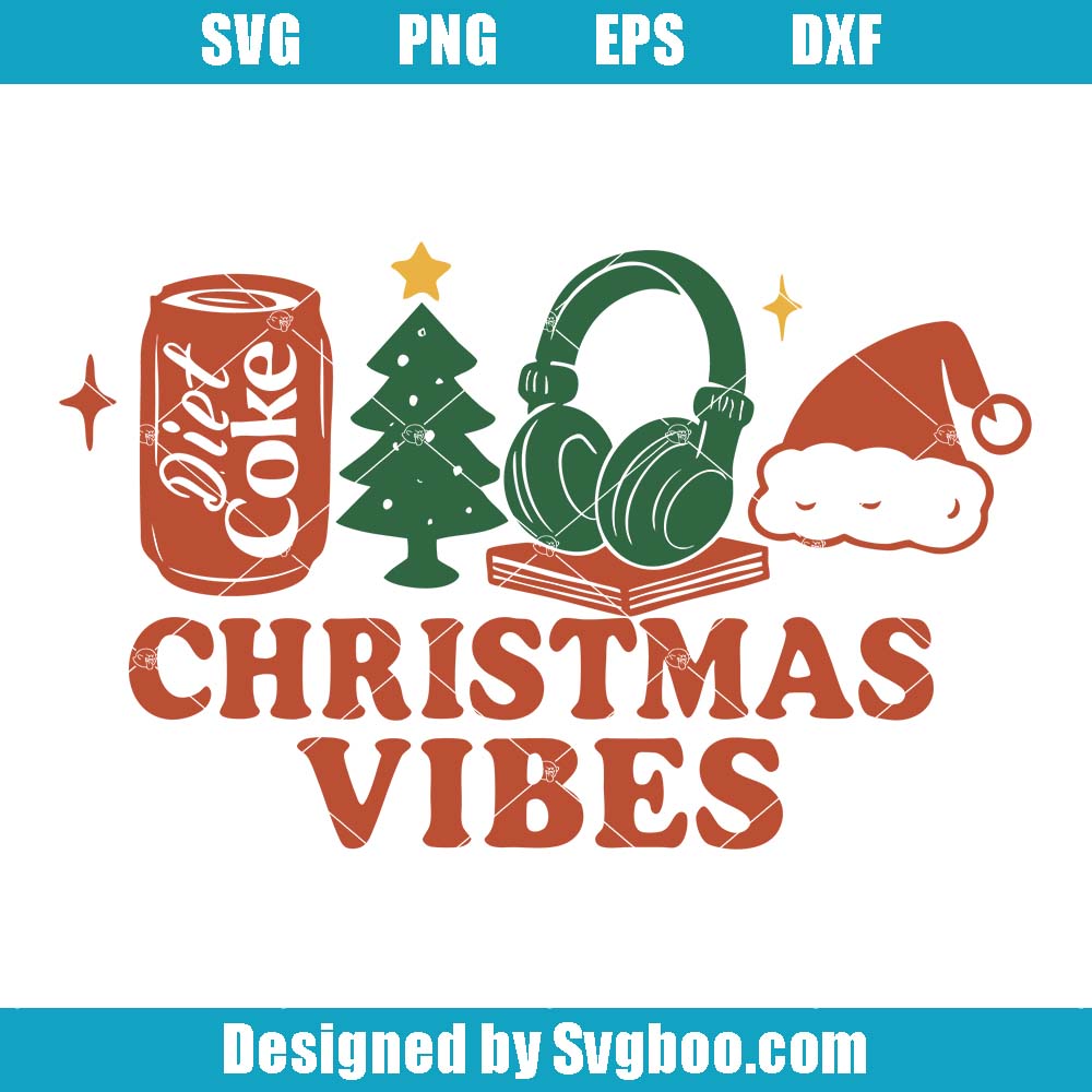 Audiobook Christmas Svg, Diet Coke Holiday Svg, Cozy Santa Svg