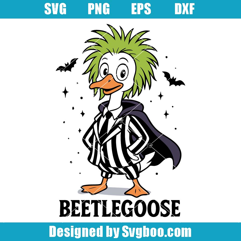 Beetle Goose Svg, Spooky Goosey Svg, Halloween Goose Svg