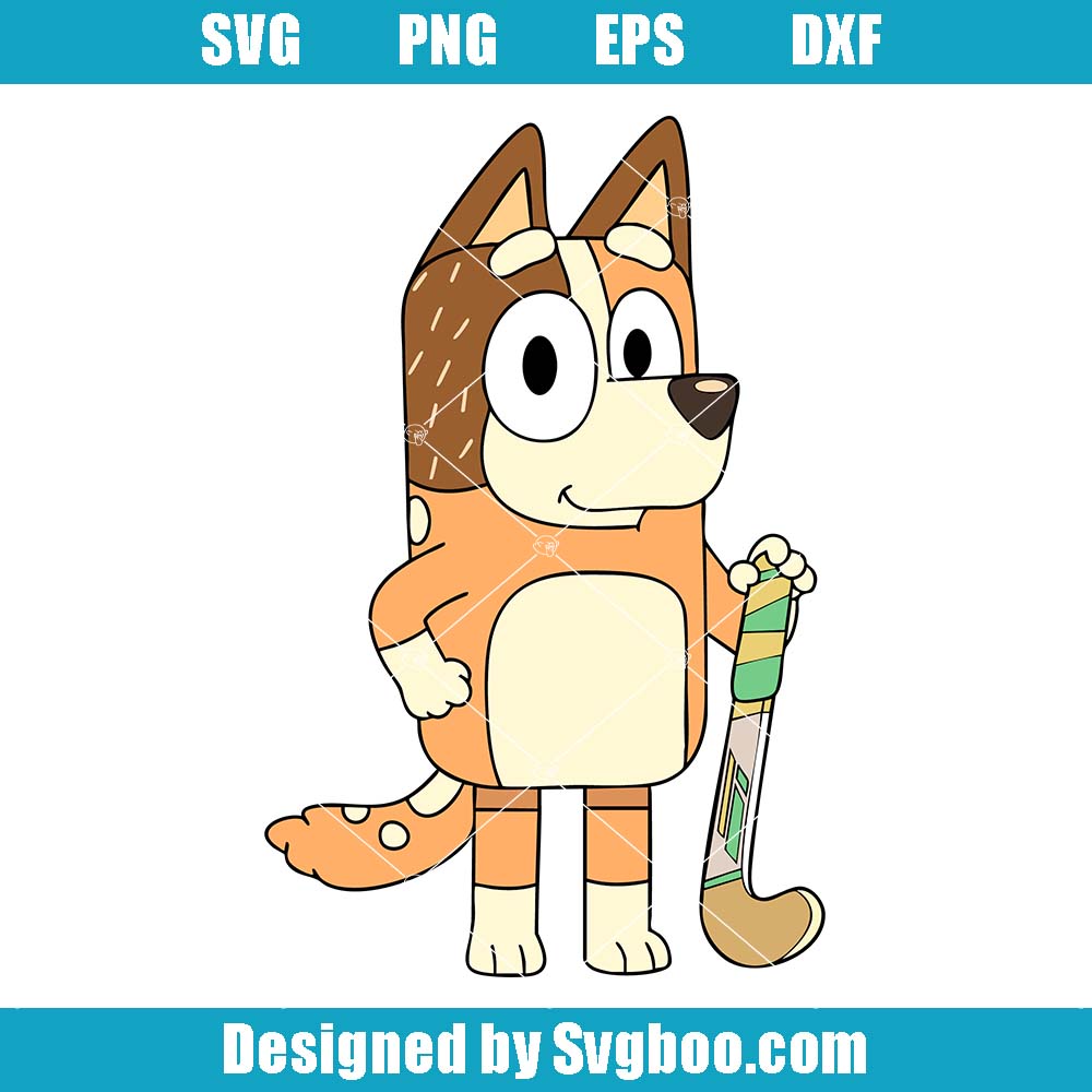 Chilli Bluey Heeler Svg, Bluey Dog Svg, Bluey Character Svg