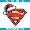 Christmas Superman Logo With Santa Hat Svg