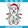 Festive Corgi Christmas Svg
