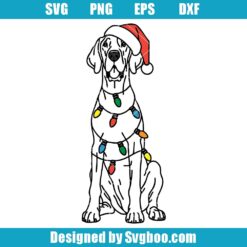 Great Dane Christmas Svg
