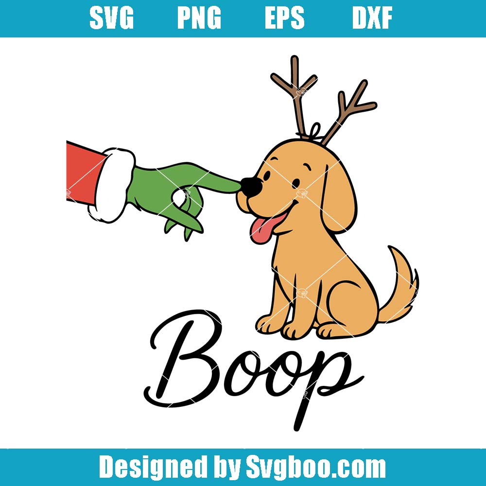 Grinch Boop Reindeer Dog Svg, Funny Christmas Svg, Grinch Max Dog Svg