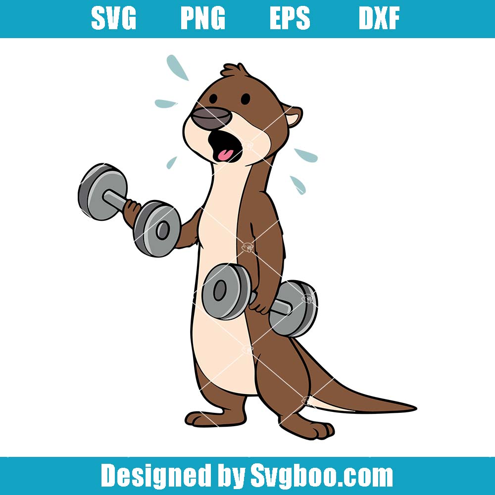 Gym Meerkat Svg, Funny Workout Animal Svg, Cute Fitness Meerkat Svg