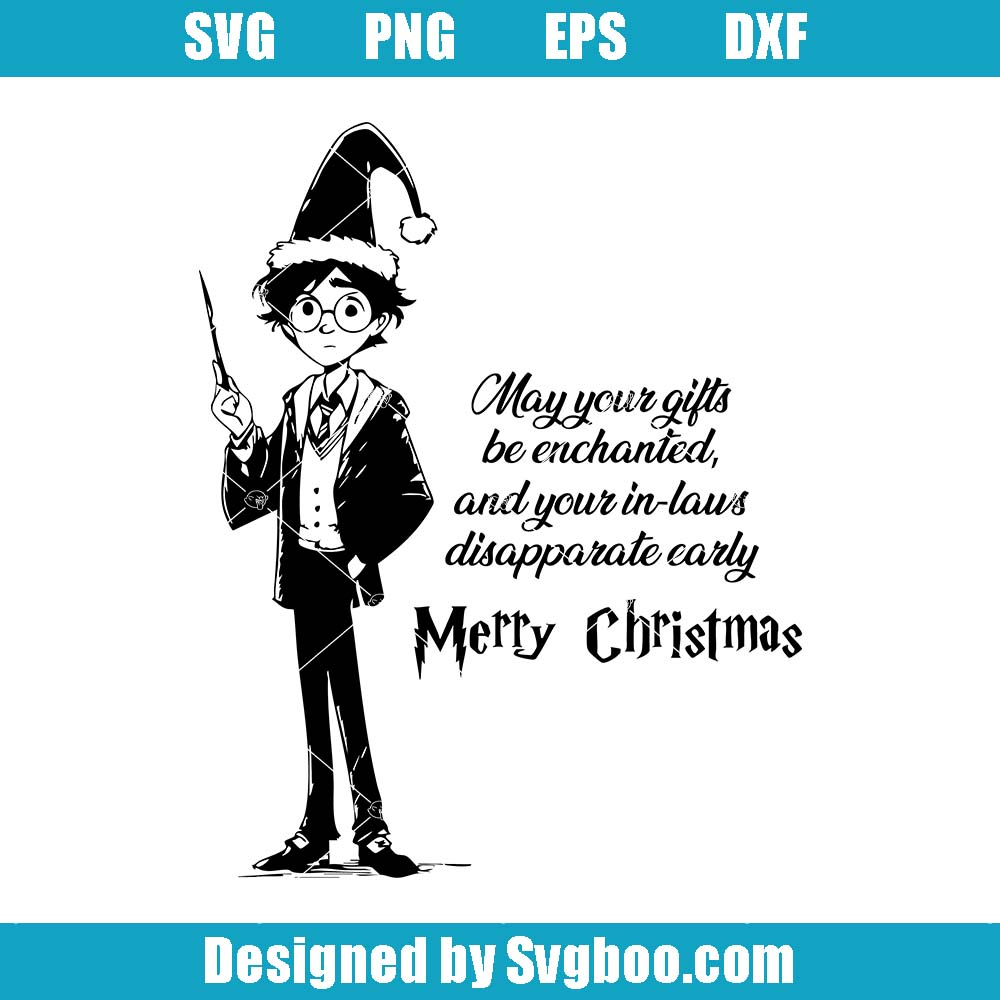 Harry Potter Svg, Sketch Christmas Svg, Merry Christmas Svg Harry Potter Svg
