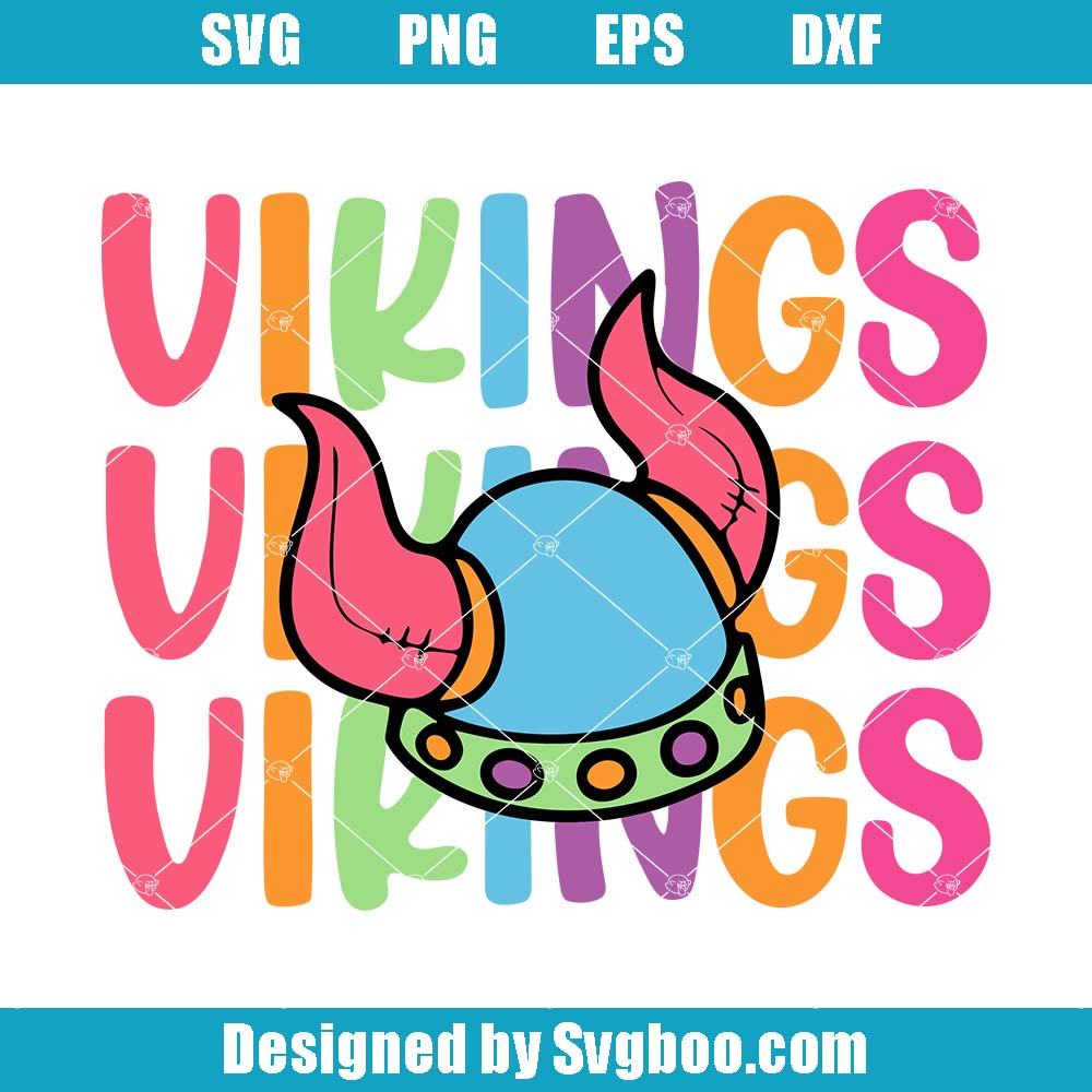 Retro Vikings Helmet Svg, Funny Helmet Svg, Viking Silhouette Svg
