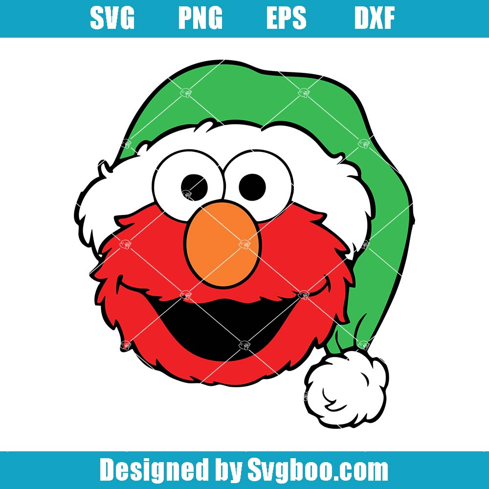 Christmas Muppet Svg, Elmo Santa Svg, Street Monster Christmas Svg