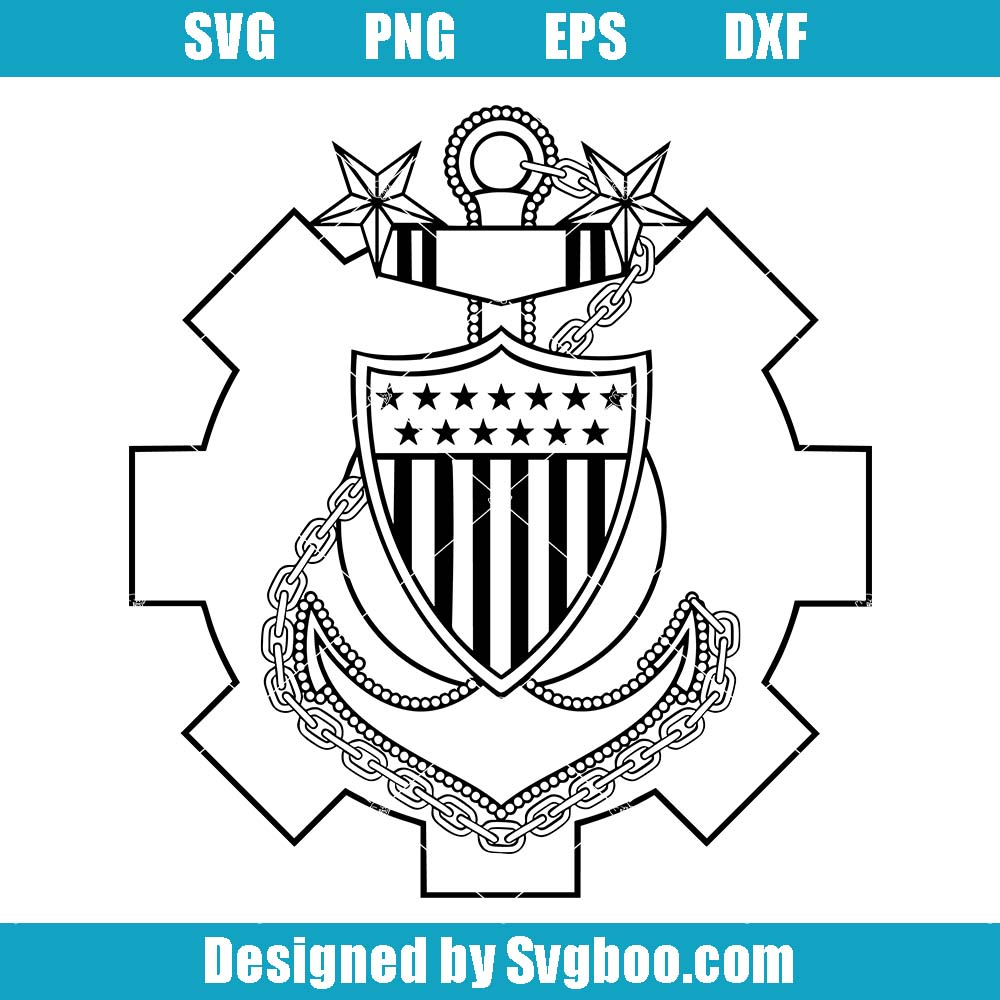 Coast Guard MKCM Cog Anchor Svg, Machinery Technician Svg Coast Guard MKCM Cog Anchor Svg