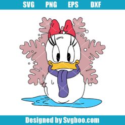 Daisy Duck And Friends Snowman Christmas Svg