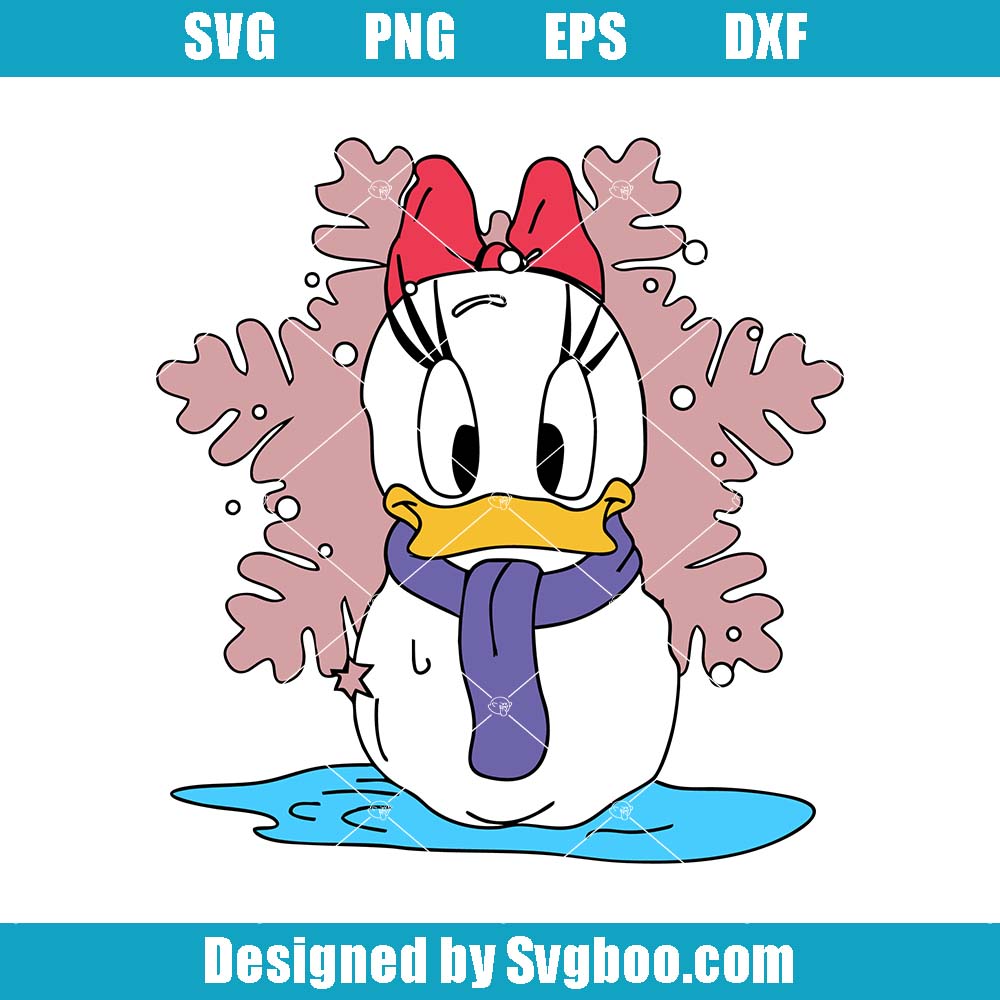 Daisy Duck And Friends Snowman Christmas Svg, Disney Christmas Svg Daisy Duck And Friends Snowman Christmas Svg