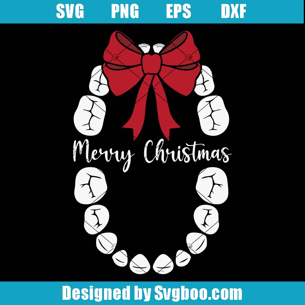 Dental Merry Christmas Svg, Xmas Bow Svg, Funny Dental Svg