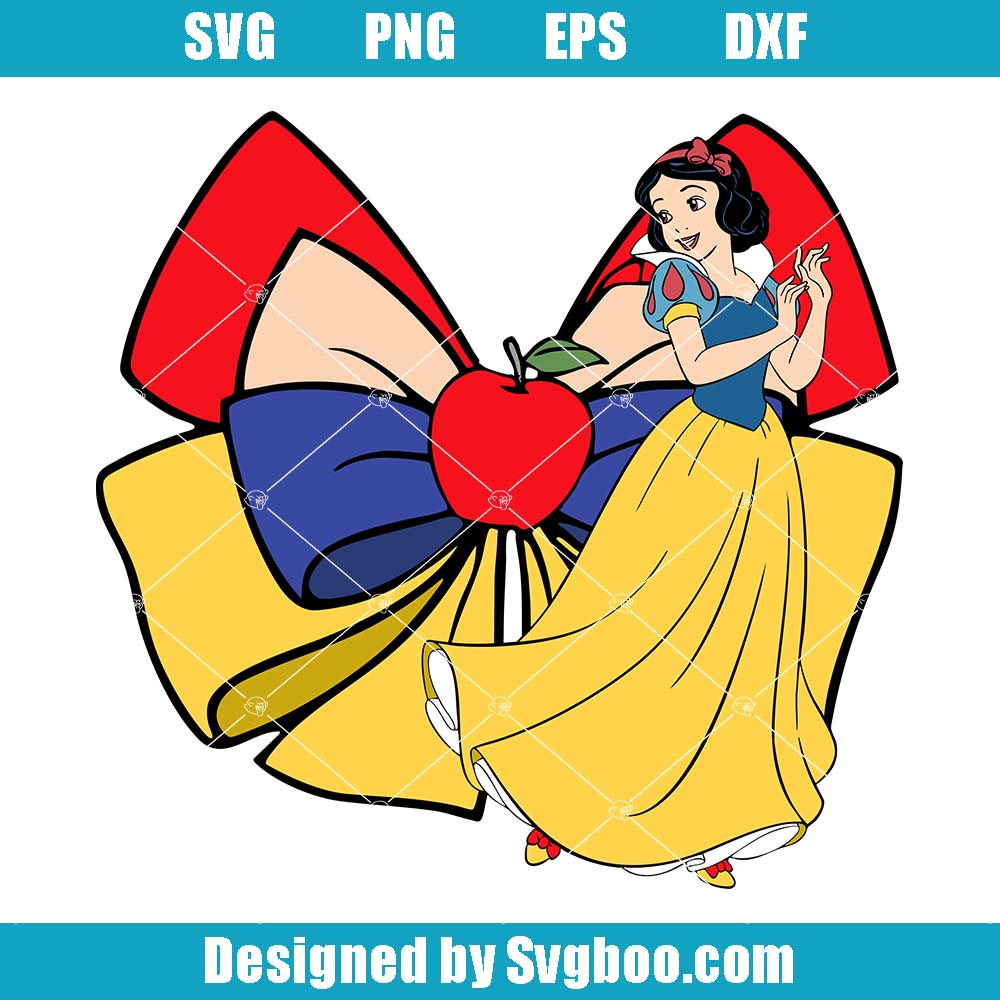Disney Princess Snow White Coquette Bow Svg, Princess Snow White Svg