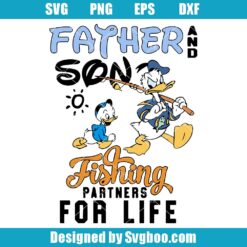 Father And Son Fishing Partners For Life Svg