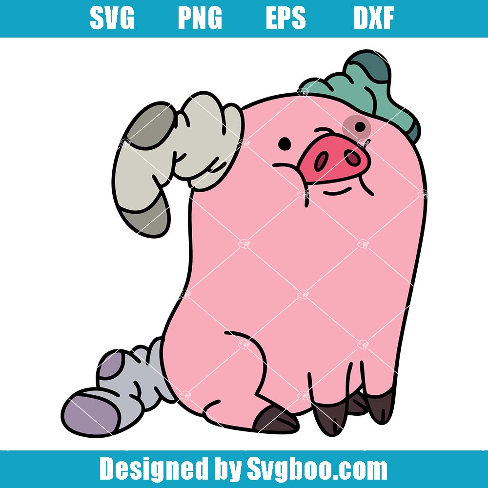 Gravity Falls Waddles Inspired Svg, Cute Pig Character Svg Gravity Falls Waddles Inspired Svg