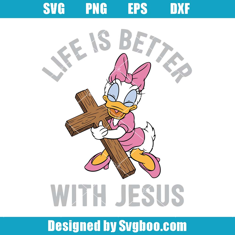 Life Is Better With Jesus Svg, Minnie Mouse Svg, Jesus Cross Svg Life Is Better With Jesus Svg