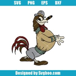 Rooster Cartoon Character Svg