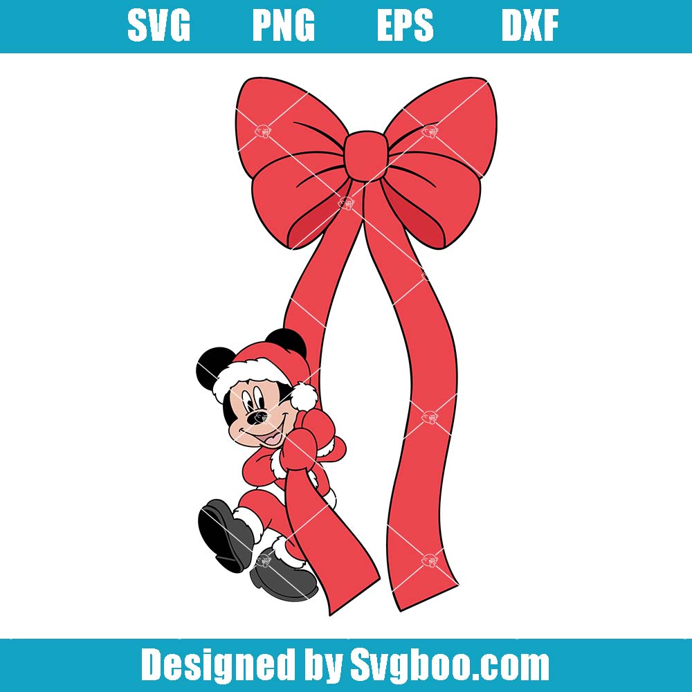 Santa Mickey Mouse Svg, Minnie Mouse Svg, Disneyworld Svg Santa Mickey Mouse Svg