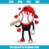 Dripping Heart Baseball Character Svg