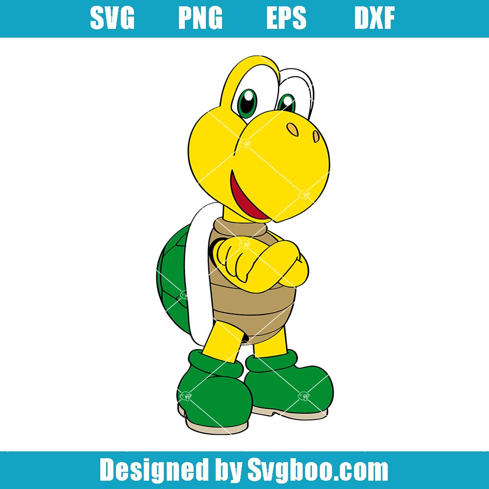 Koopa Troopa Characters Svg, Super Mario Svg, Funny Animal Svg
