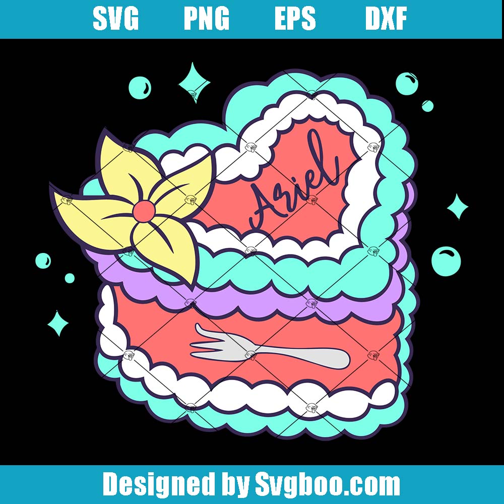 Little Mermaid Heart Cake Svg, Princess Ariel Svg, Retre Cake Svg Little Mermaid Heart Cake Svg