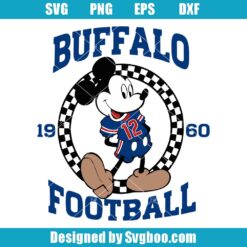 Mickey Buffalo Football Svg