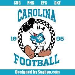 Mickey Carolina Football Svg