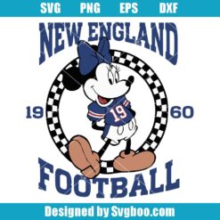Minnie New England Football Svg