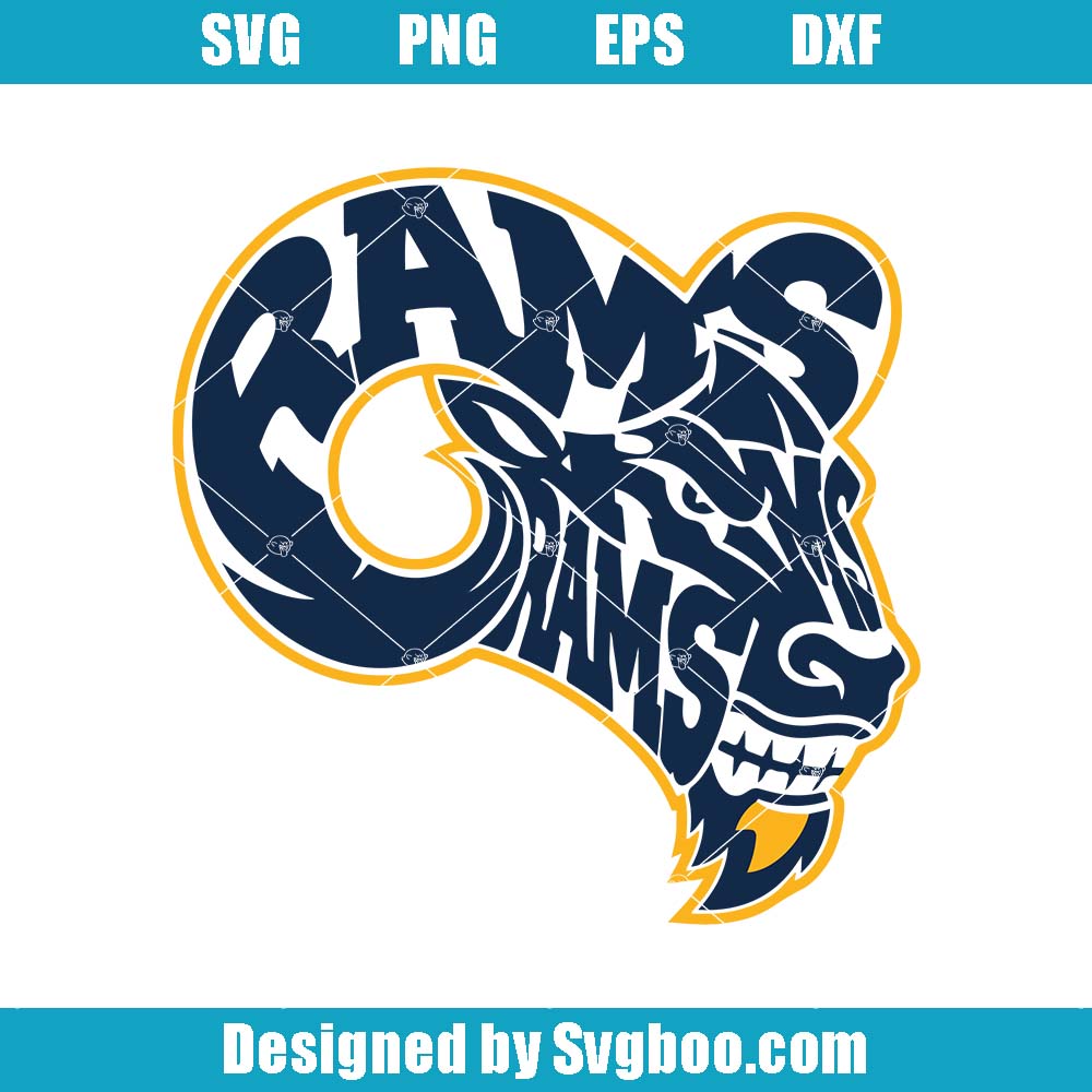 Rams Rams Football Svg, Game Day Svg, Mascot Super Bowl Svg