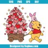Winnie The Pooh Valentine Hearts Svg