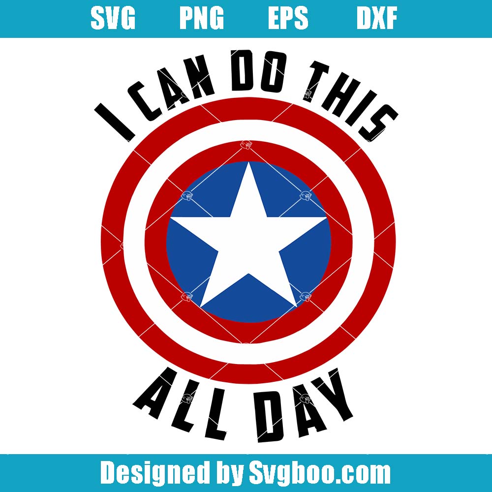 Captain America I Can Do This All Day Svg, Marvel Superhero Svg